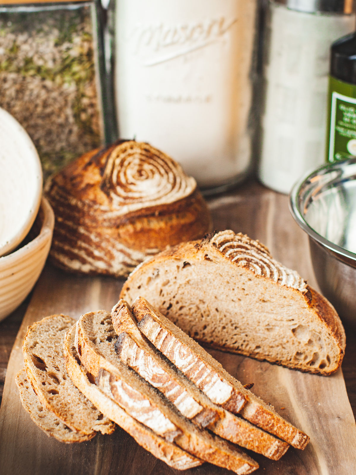 Sliced sourdough